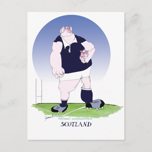 scotland rugby player, tony fernandes postcard (Front)