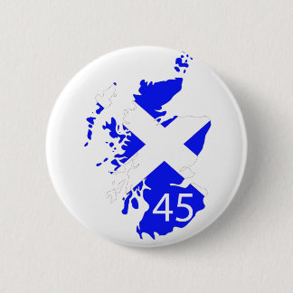 Scotland Saltire Map 6 Cm Round Badge