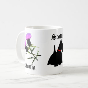 Scotland/Scotia, Scottish terrier, flower thistle Coffee Mug