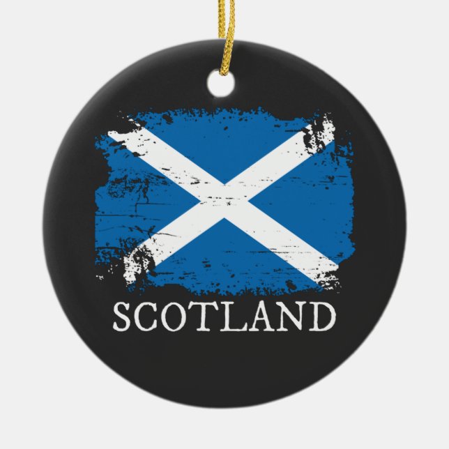Scotland - Scotland Flag Ceramic Tree Decoration (Front)