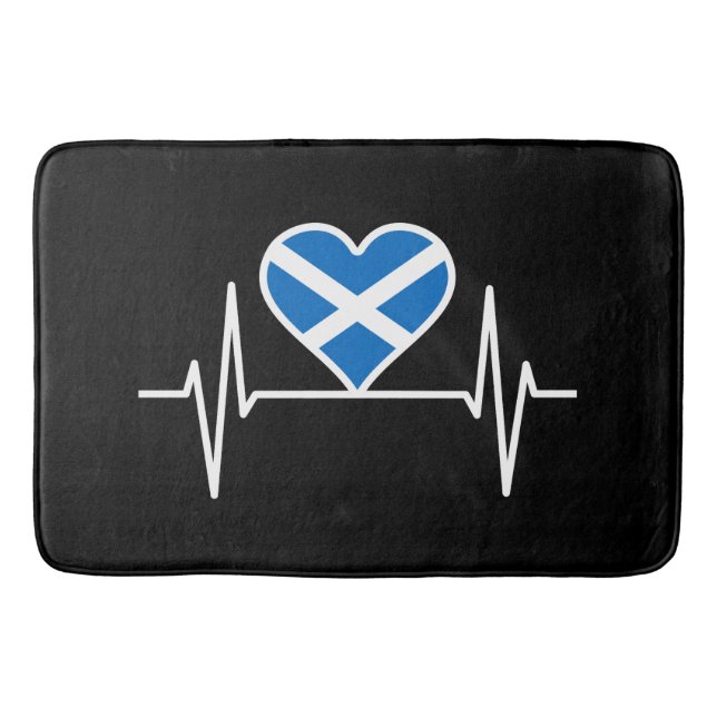 Scotland - Scotland Flag Heartbeat Bath Mat (Front)