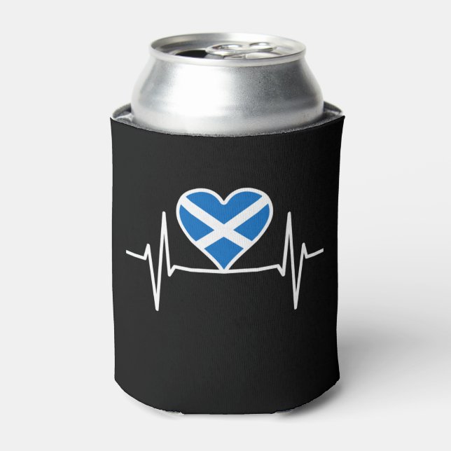Scotland - Scotland Flag Heartbeat Can Cooler (Can Front)