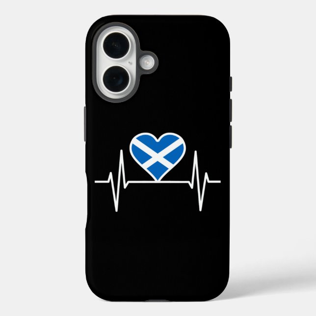 Scotland - Scotland Flag Heartbeat Case-Mate iPhone Case (Back)