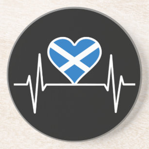 Scotland - Scotland Flag Heartbeat Coaster