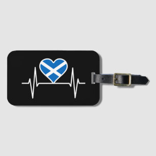 Scotland - Scotland Flag Heartbeat Luggage Tag