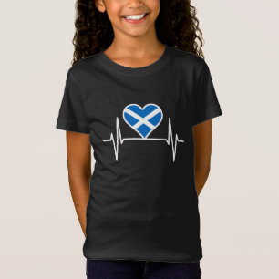 Scotland - Scotland Flag Heartbeat T-Shirt