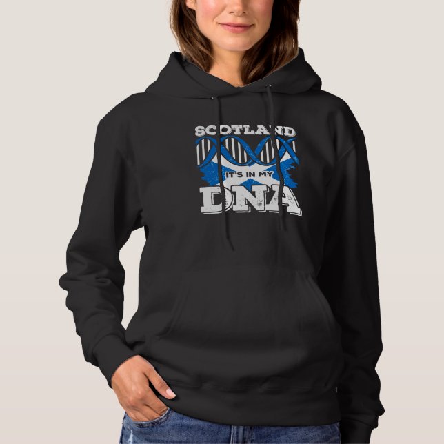 Scotland Scottish DNA Flag Origin Heritage Hoodie (Front)
