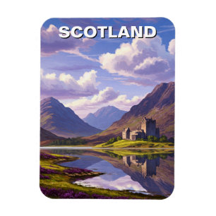 Scotland Scottish Highlands Castle Travel Magnet