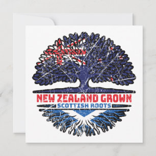 Scotland Scottish New Zealander New Zealand Tree Card