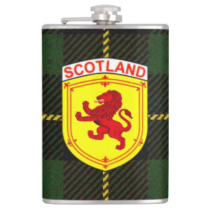 Scotland Scottish Rampant lion, badge/crest Hip Flask