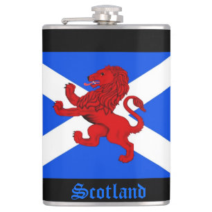Scotland Scottish Rampant lion, Saint Andrews flag Hip Flask