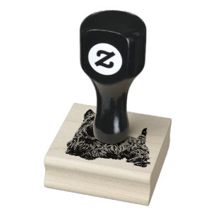 Scotland, Scottish Terrier, Black dog, die hard Rubber Stamp