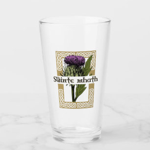 Scotland Scottish Thistle and Scots Gaelic Toast Glass