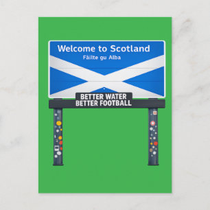 Scotland sign visit travel Scottish gift Postcard
