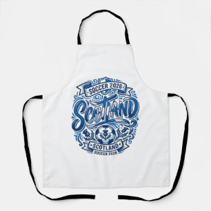 Scotland Soccer 2026 Soccer Bold Country Typograph Apron