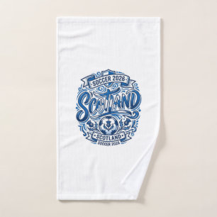 Scotland Soccer 2026 Soccer Bold Country Typograph Hand Towel