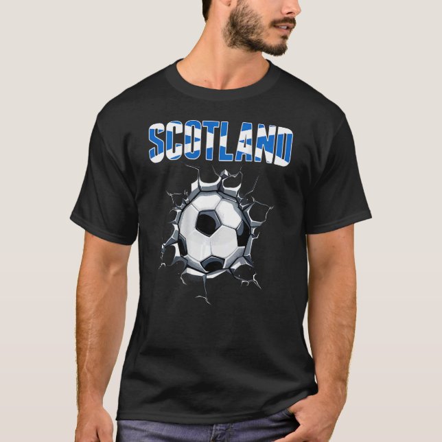 Scotland Soccer Fans - Scottish Football In Cracke T-Shirt (Front)