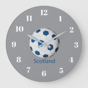 Scotland Soccer Large Clock