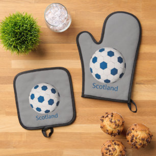 Scotland Soccer Oven Mitt & Pot Holder Set