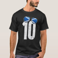 Scotland Soccer Player Number 10 Scotsman Flag