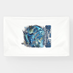 Scotland Soccer Spirit Skeleton Striker Nations Pr Banner