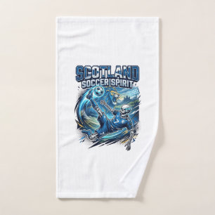 Scotland Soccer Spirit Skeleton Striker Nations Pr Hand Towel