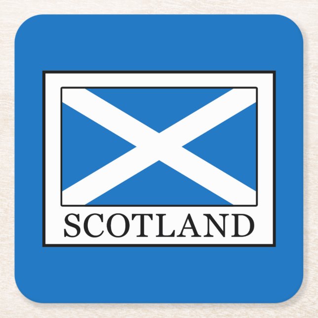 Scotland Square Paper Coaster (Front)