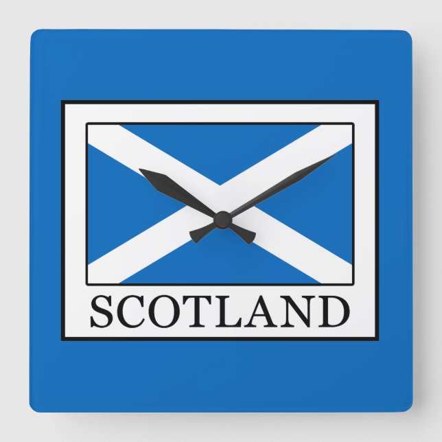 Scotland Square Wall Clock (Front)