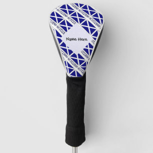 Scotland St Andrew's Cross Flag Tiled Your Name Golf Head Cover