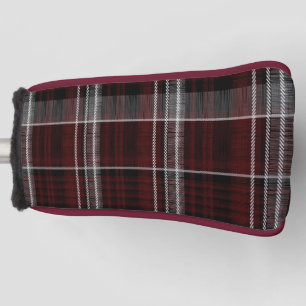 Scotland Tartan Burgundy Grey Celtic Plaid Golf Head Cover