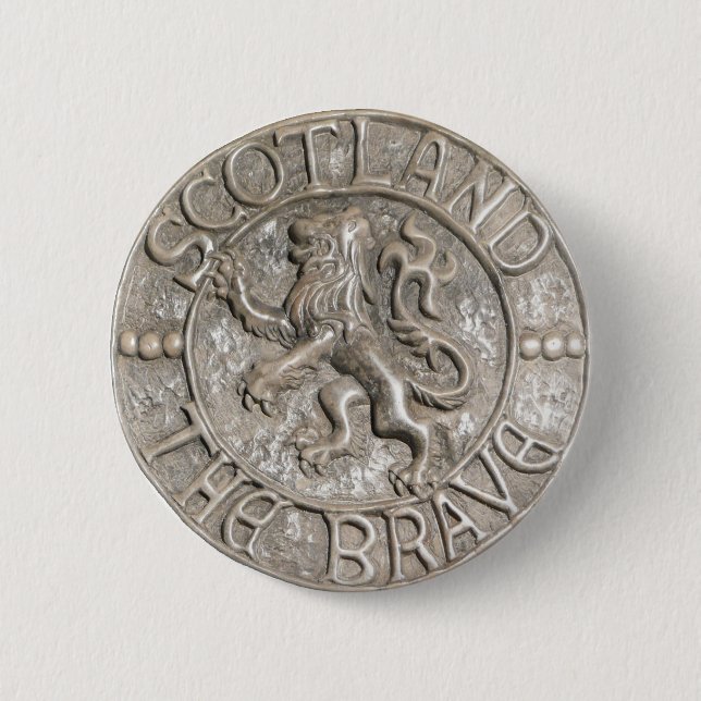 SCOTLAND THE BRAVE 6 CM ROUND BADGE (Front)