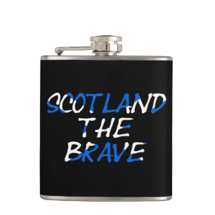 Scotland The Brave on Scottish Flag flacnt Hip Flask