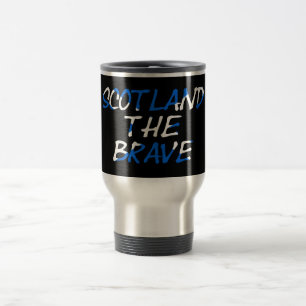 Scotland The Brave on Scottish Flag mugcnt Travel Mug