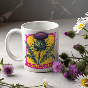 Scotland Thistle Antique Botanical Coffee Mug