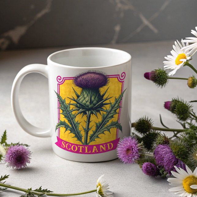 Scotland Thistle Antique Botanical Coffee Mug (Creator Uploaded)