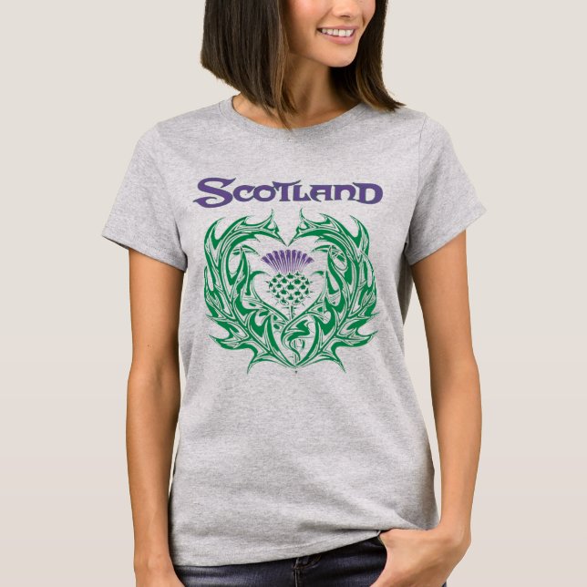 Scotland 🏴󠁧󠁢󠁳󠁣󠁴󠁿 Thistle Celtic Alba T-Shirt (Front)