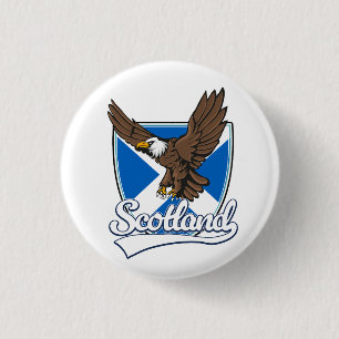 Scotland travel logo 3 cm round badge