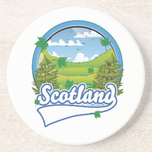 Scotland Travel logo Coaster