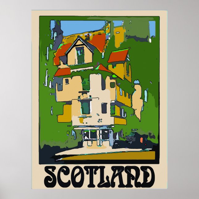 Scotland, Travel Poster, add text Poster (Front)