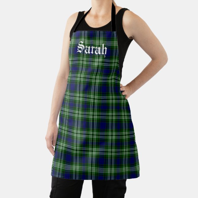 Scotland Tweedside District Tartan Personalised Apron (Insitu)