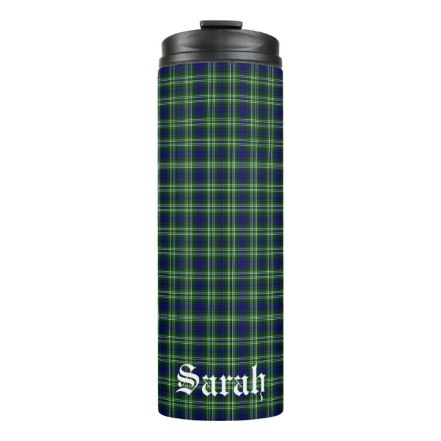 Scotland Tweedside District Tartan Personalised Thermal Tumbler (Front)