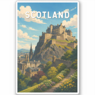 Scotland United Kingdom Illustration Travel Art