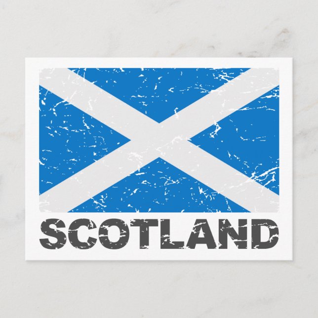 Scotland Vintage Flag Postcard (Front)