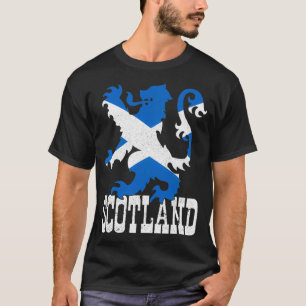 Scotland Vintage Lion Scottish Flag Pride Gift UK T-Shirt