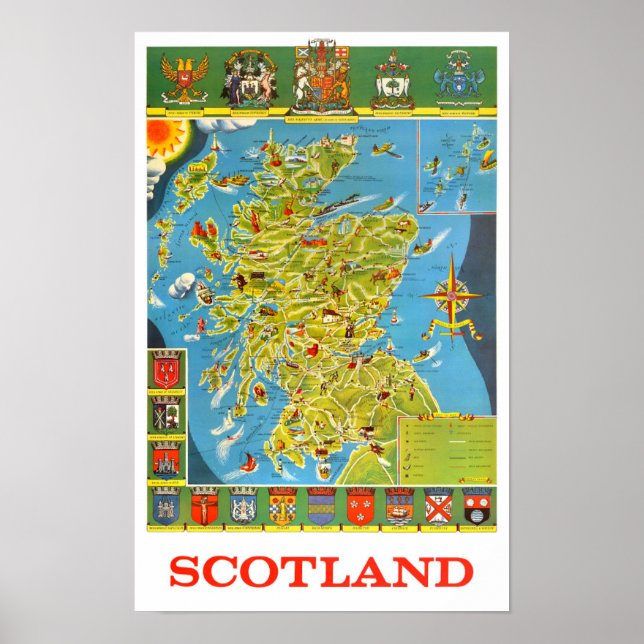 Scotland vintage travel Poster (Front)