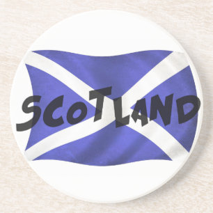 Scotland Wavy Flag Coaster