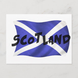 Scotland Wavy Flag Postcard