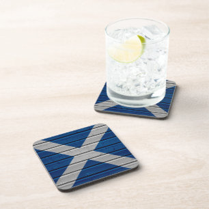 Scotland Wooden Plank Texture Coaster