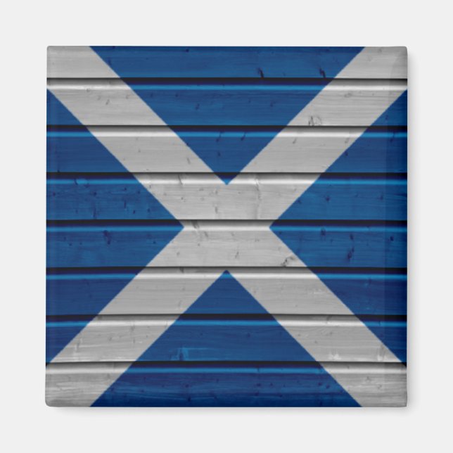 Scotland Wooden Plank Texture Magnet (Front)