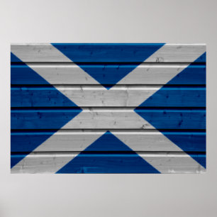 Scotland Woodplank Poster